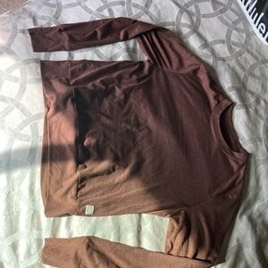 Vuori Brown Long Sleeve Tee